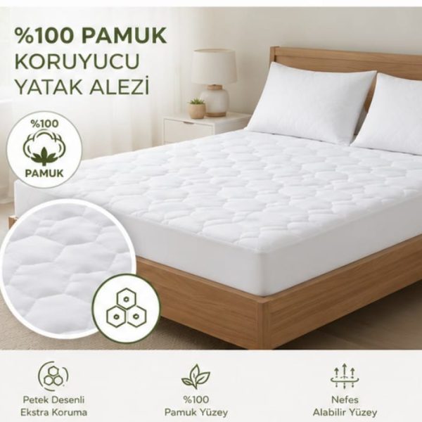Pure Cotton(%100 Pamuk Koruyucu Yatak Alezi)