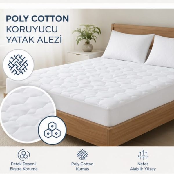Poly Cotton Koruyucu Yatak Alezi
